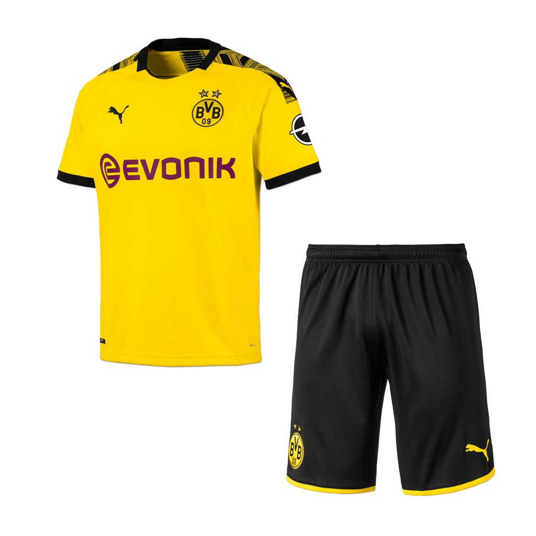 Camiseta Borussia Dortmund Replica Primera Ropa Niño 2019/20 Amarillo